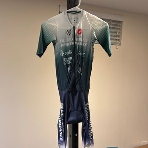 Blue Green Performance Women's Cycling Suit Tri suit